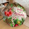 1pc Season of Wonder Christmas Ornament Umbrella with Plastic Handle,Suitable for All Seasons Home Travel Outdoor UmbrellaDD170