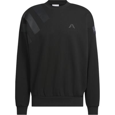 Anthony Edwards Series Basketball Logo Print Crew Neck Long Sleeve Sweatshirt Men Sweatshirt Black IW8060