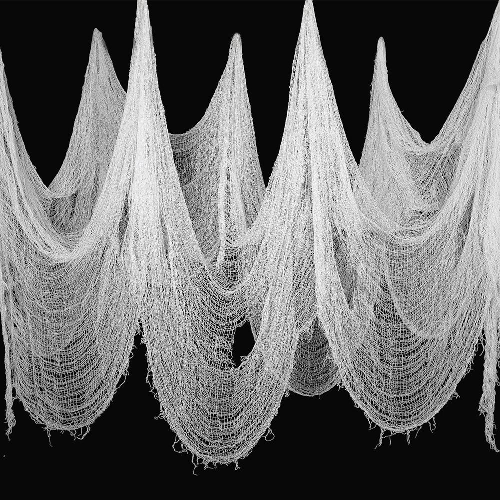 3Sets 180cm*76cm Mesh Artificial Spider Web Gauze Funny Party Decor for Home Outdoor 2025 Scary Party Scene Decor Horror Prop