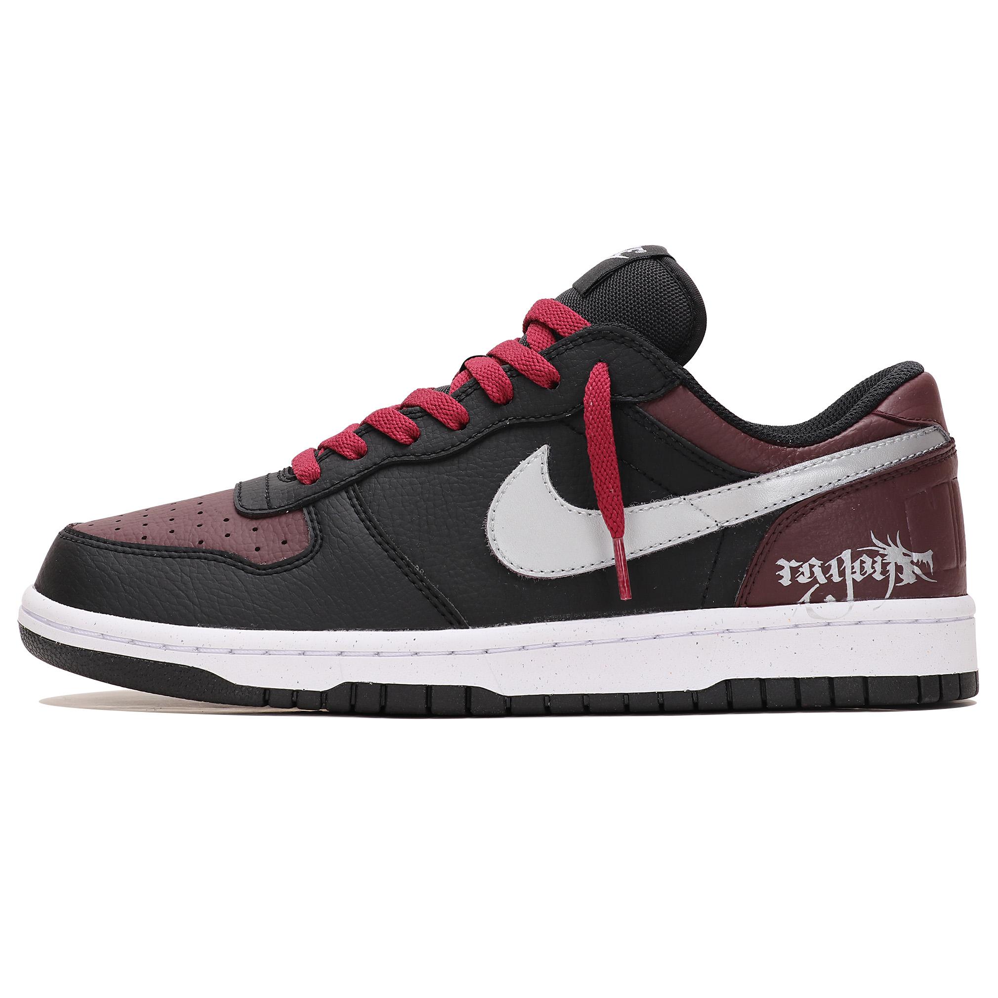 

Nike Big Abrasion Resistant Breathable Low top Skateboard Shoes Men s Black Purple 355152-016(Team804-) 41