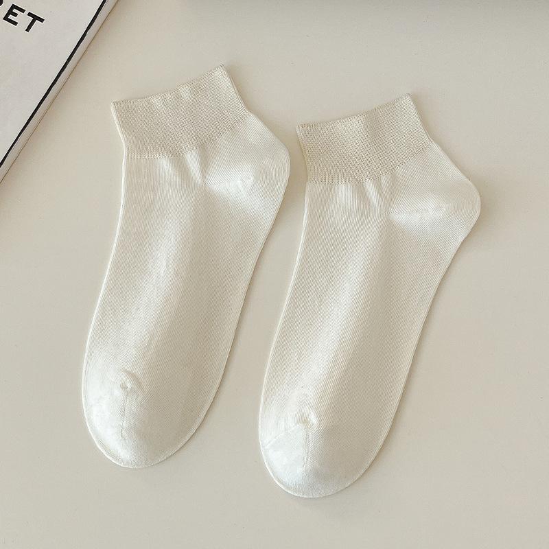 

Короткие носки до щиколотки для женщин, Чистый хлопок, Дышащие, Не скатывающиеся, Летние, Бесшовные, Сшитые, Однотонные, Универсальные, Тонкие короткие носки до щиколотки 1 pair белый