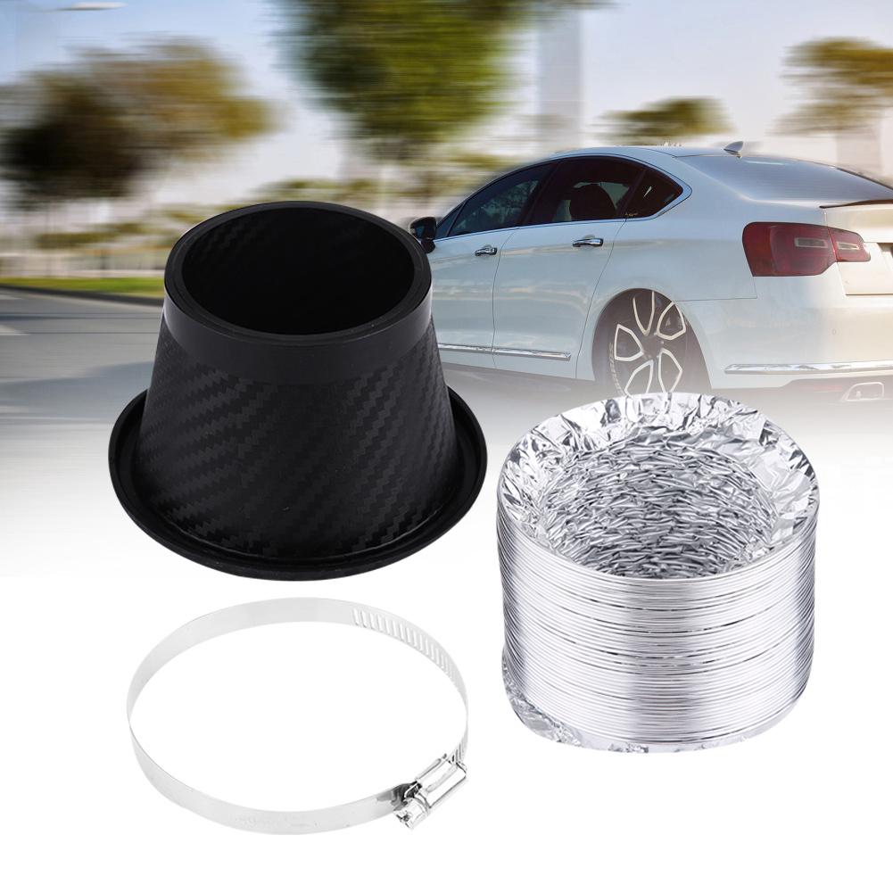 Car Modified Front Bumper Inlet Pipe Funnel Kit Round