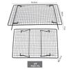 Foldable Thickened Iron Cooling Rack for Cookies, Bread, and Cake - Hollow Storage and Upside-Down Baking