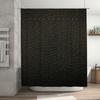 Black Shower Curtain Waterproof with 3D Effect Texture Bathroom Decorative Shower Panels for Home Use