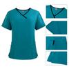 Uniform Pielęgniarki Medyczny Piękno SPA Uniforma Stomatologiczna Scrub Zestaw Scrubów Pielęgniarskich Opieka Zdrowotna Damski Strój Chirurgiczny Góra+Spodnie Garnitur Hurtownia