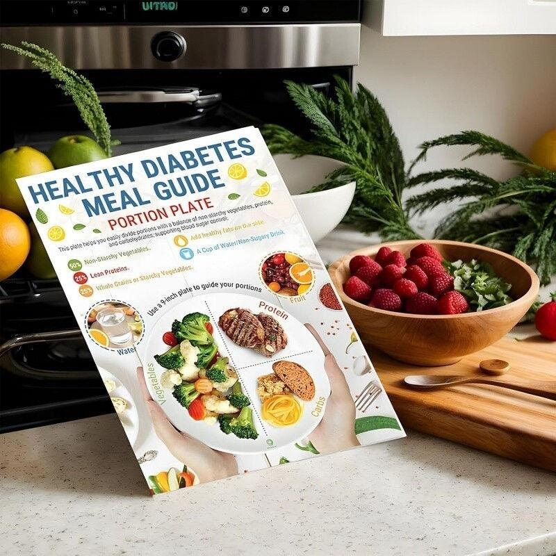 3pcs/set Diabetes Food List Healthy Meal Guide Glucose Food Chart Plan Handbooks GZW