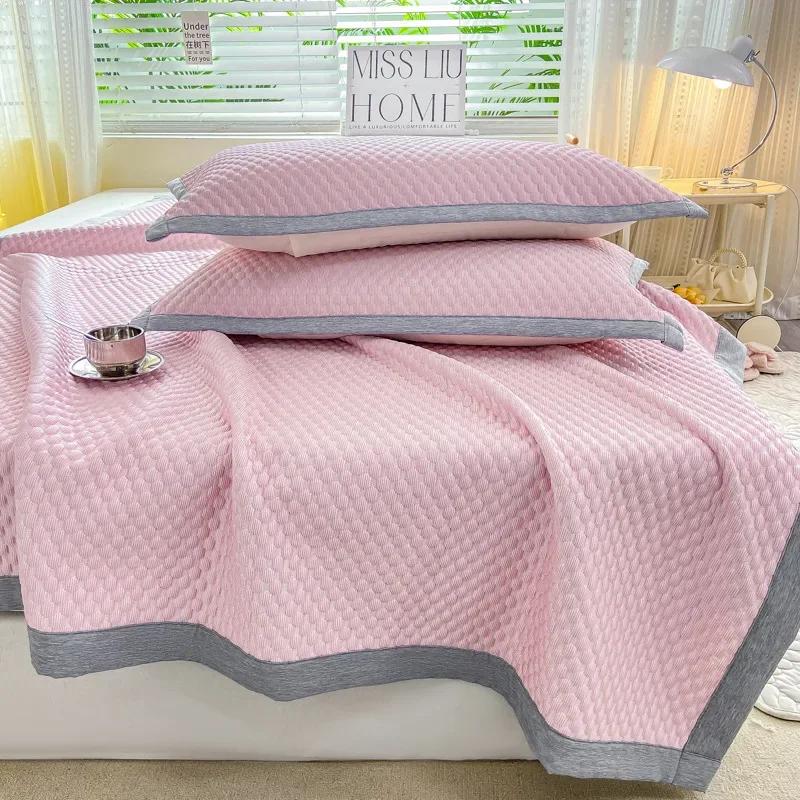 Cool feeling bean cooling mat, ice bean solid color air conditioning mat, double-layer summer mat. 90x200cm 1pcs