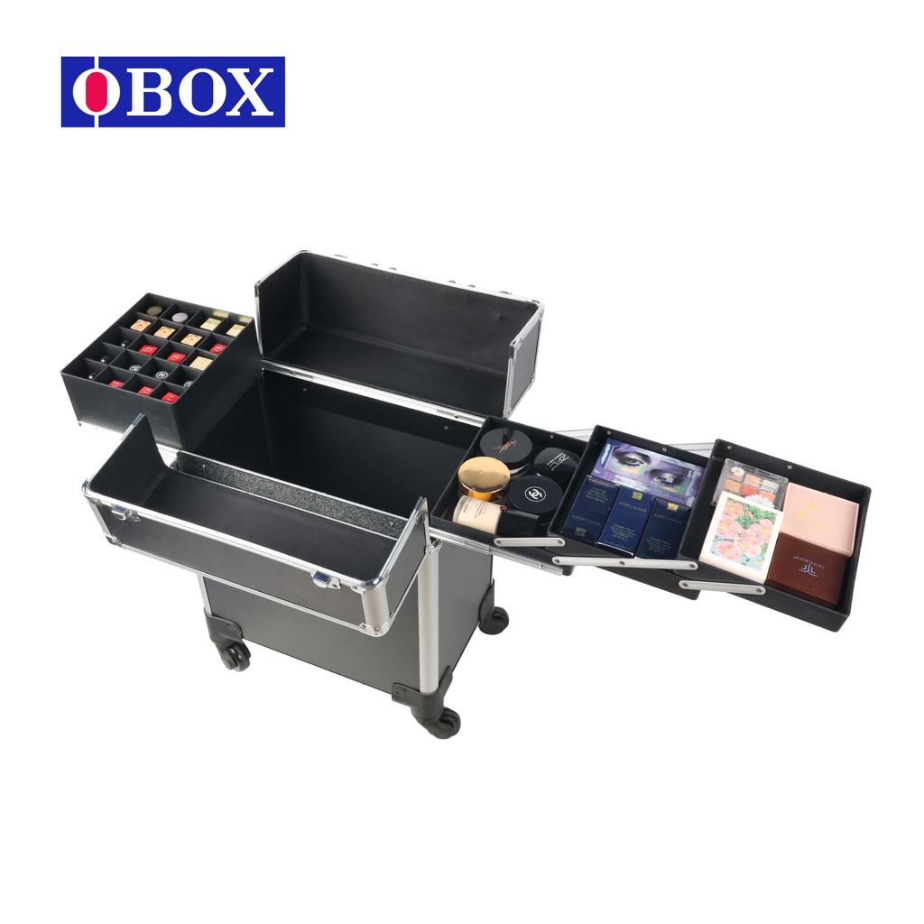 Large Universal Makeup Case with Wheels - Professional Storage for Beauty, Hairdressing, Nail Art, and Tattoo Supplies