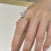 Very Simple Pearl Diamond Ring, Round And Flawless, Small Light Bulb, Light Luxury, High-End Gold Diamond Ring For Women