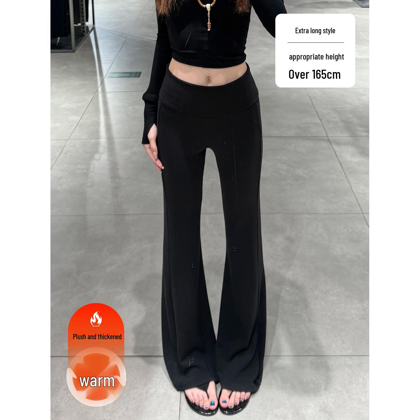

Gray Velvet High Waist Wide Leg Pants for Women - Autumn/Winter S - Lift/Trim/High-End