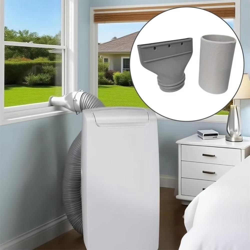Flat Exhaust Pipe Flat Joint Air Conditioner Window Duct Tools Spare Part Air Conditioning Outlet Pipe Connector