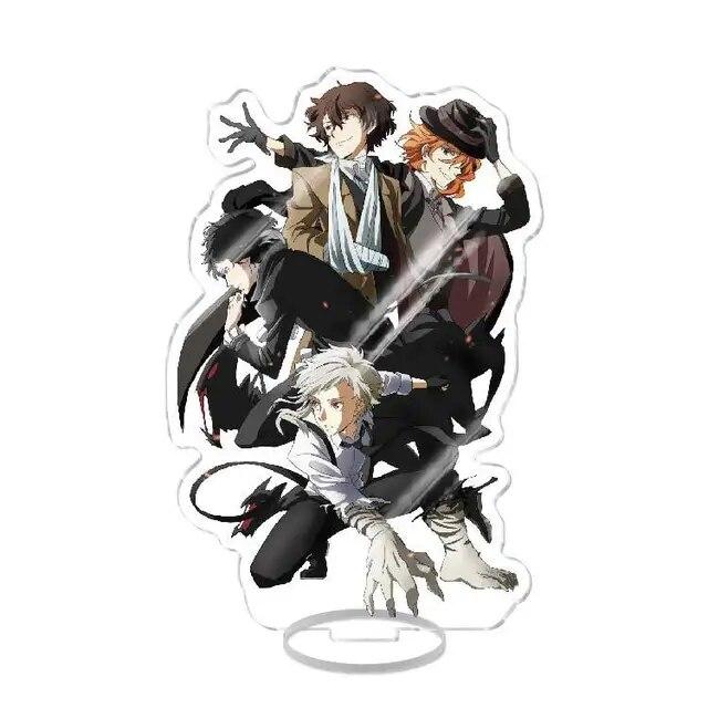 New Bungo Stray Dogs Anime Figure Acrylic Stand Model Toy Dazai Osamu Nakahara Chuuya Ryunosuke New Year Desk Decor Collect Gift