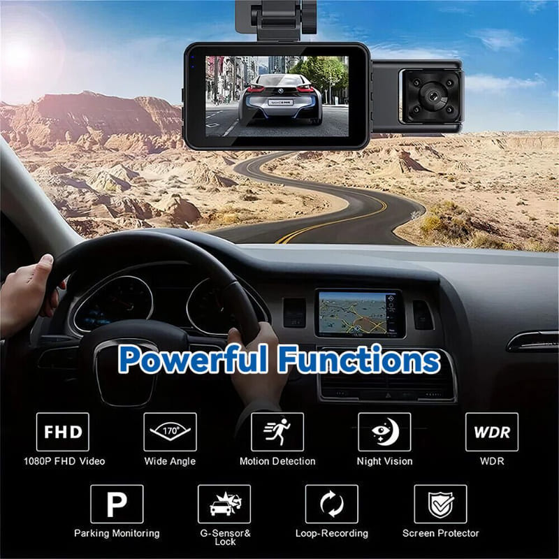 Wifi 3 Channel Dash Cam Cabin Lens Car Dvr 1080P Interior Camera Vehicle Recorder Video Registrator Dashcam Camcorder Black Box