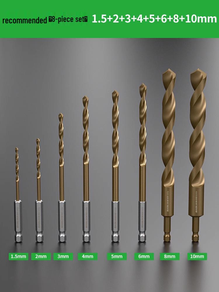 Hex Shank High Hardness Cobalt HSS Twist Drill Bit Set for Stainless Steel and Iron