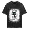 Bleached Its Fine Im Fine Everything Is Fine Shirt Black Cat Tshirt Lightweight Running Sports Tshirt