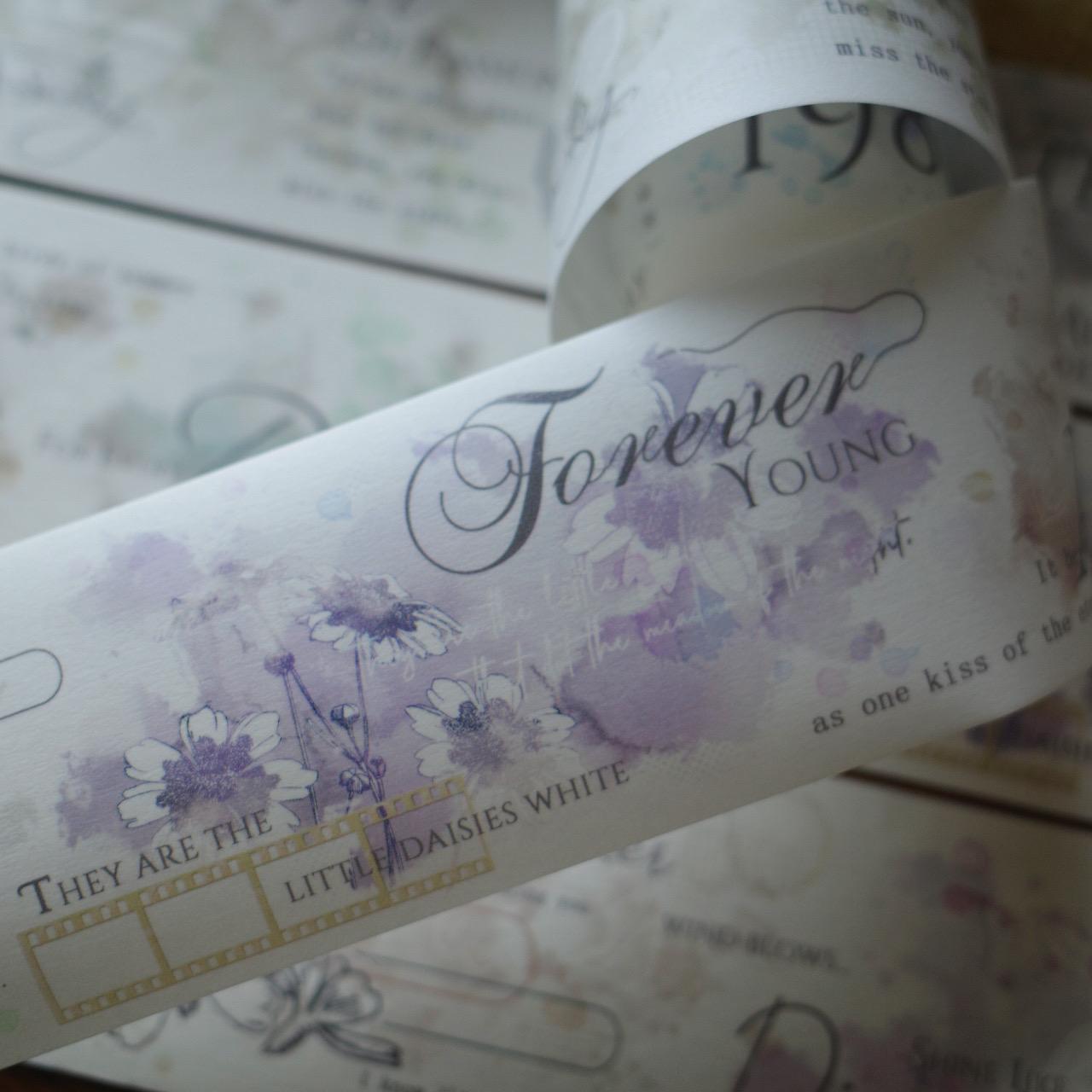

Soft Watercolor Light Retro Film Background PET washi tape Journal Stickers