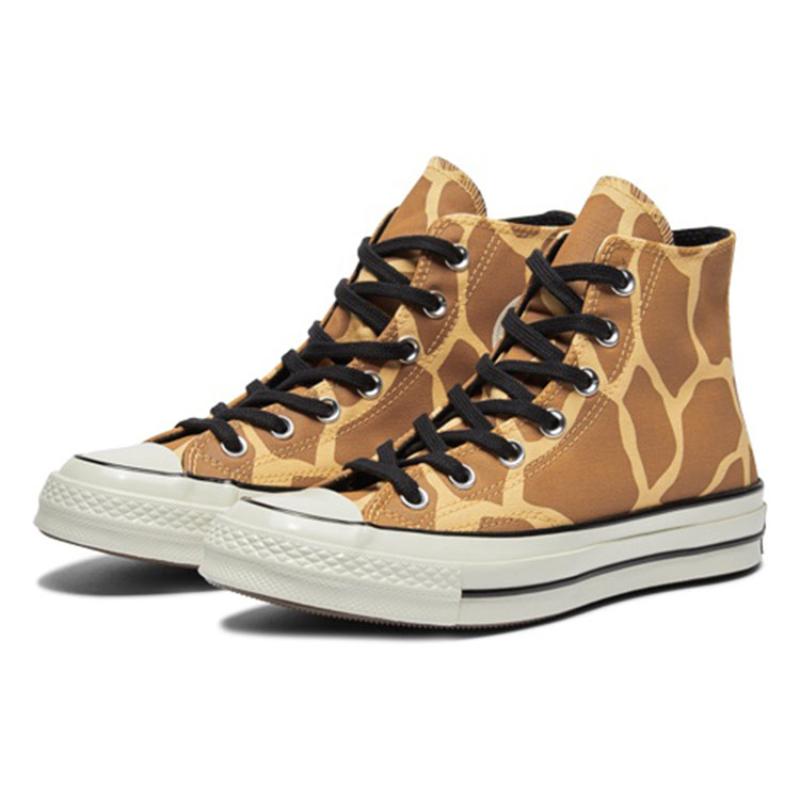 Converse 1970s Round Toe Lace-Up High-Top Canvas Shoes Unisex Brown