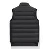 Men's Fleece-Lined Windproof Waterproof Plus Size Stand-Up Collar Sleeveless Jacket for Middle-Aged and Elderly Warm Heart Protection