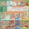 10 Scenes 33 Sheets Miniature Scene Sticker Store Series Shop Scene Sticker Book  Holiday Gifts