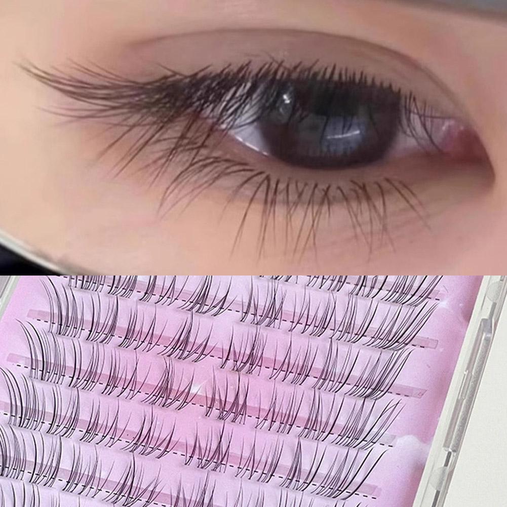 DIY Fox Style False Eyelash 10 Rows 8-14mm Soft Natural Curly Foxes Cluster Segmented Eyelash Extensions Lashes Makeup Tool