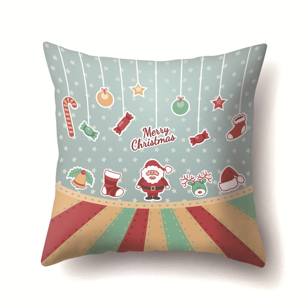 Christmas Series Polyester Pillows Santa Multi-platform Christmas Elk Pillow Cover