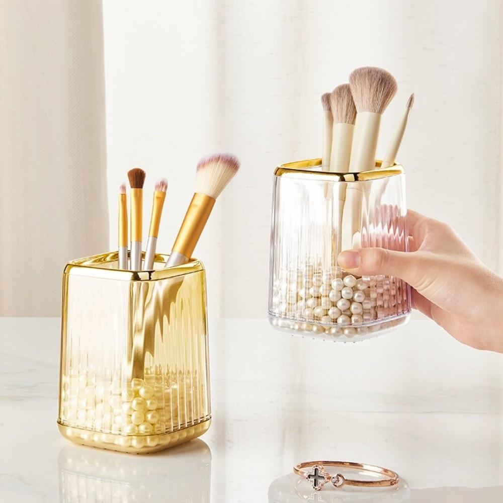 Durable Cosmetic Brush Organizer Transparent Brush Storage Cup Lipstick Sundries Holder  School