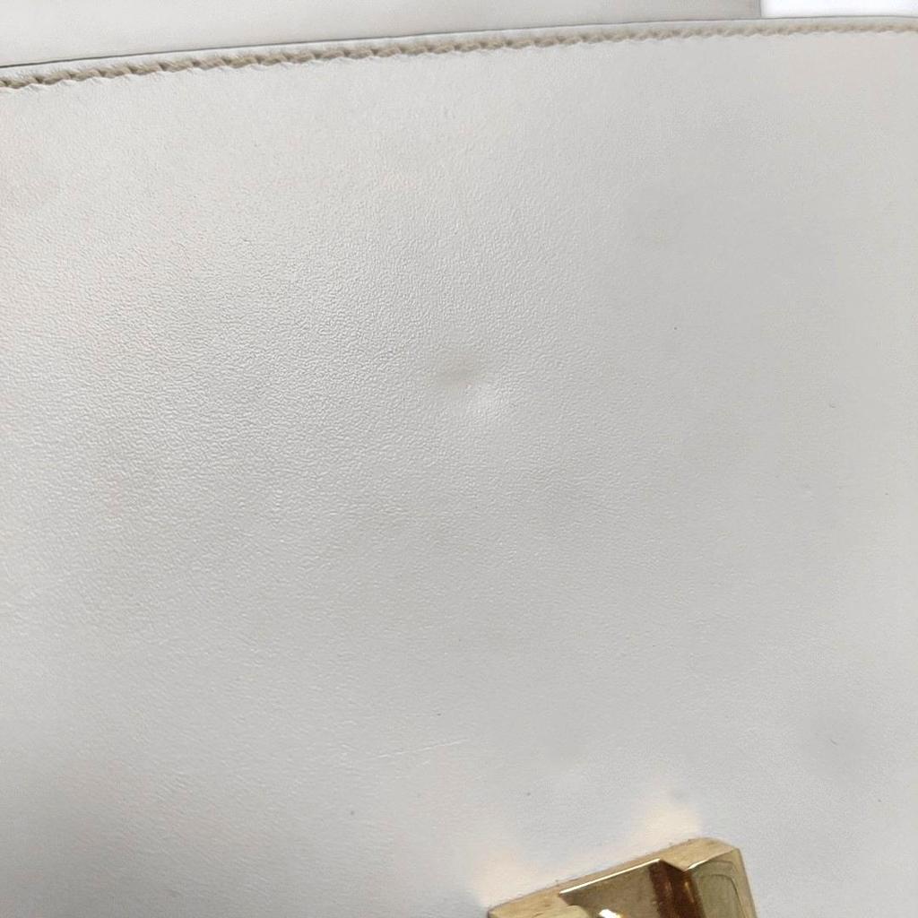 [Pre-Owned] Sylvie Gold Buckle Striped Web Satin Bow Chain Mini Shoulder Bag - Very Good #13B8QNV