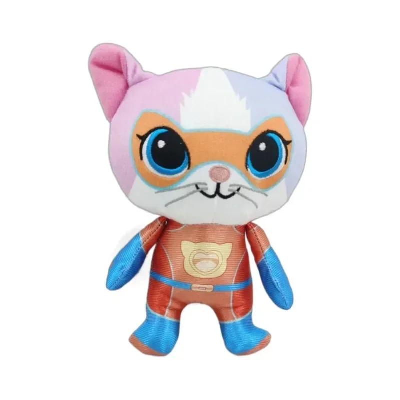 Super Kitties Team Crystal Anime Plush Toys - Super Soft Blue Green Yellow Kittens Dolls Kids Gift