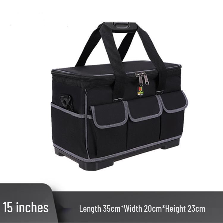 

Велика портативна сумка для інструментів електрика з пластиковим дном для багатофункціонального ремонту та деревообробки.