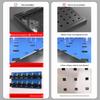 Chi Tu Tools Wall-Mounted Pegboard Rack - Square Hole Storage Organizer with Hooks