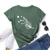 Cotton T-Shirt Short Sleeve Round Neck Women 2d Print Tops