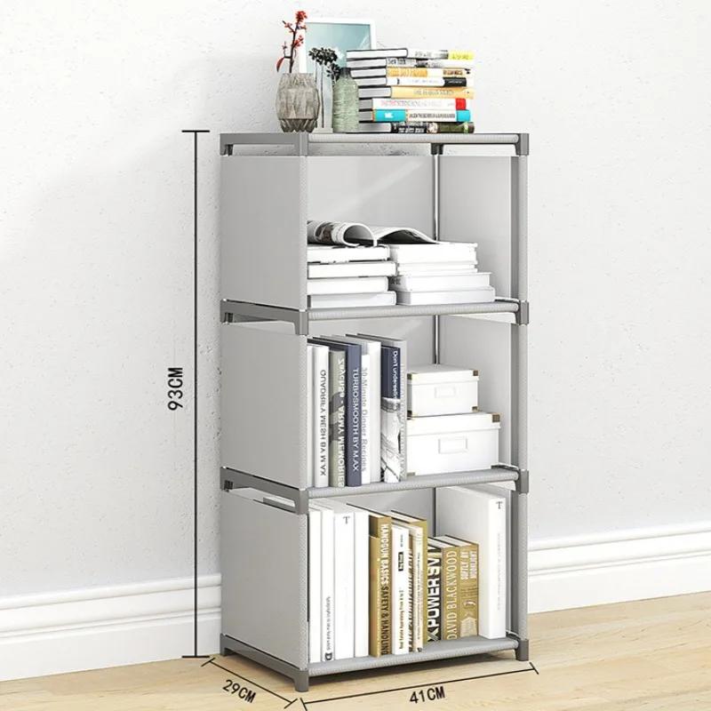 DIY Bookshelf Multi-layer Book Organizer Debris Rack Shelf Home Decor Storage Locker Portable Multi-layer Easy Assembly Bookcase