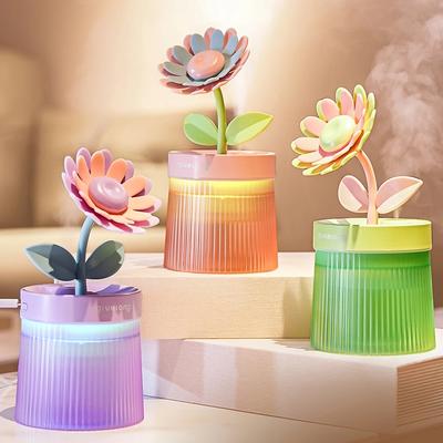 Zvlhčovač vzduchu Flower Malý sprej Hydratace Domácnost Tichá ložnice Stolní přenosný automobil USB Aromaterapeutické zvlhčovače Difuzér