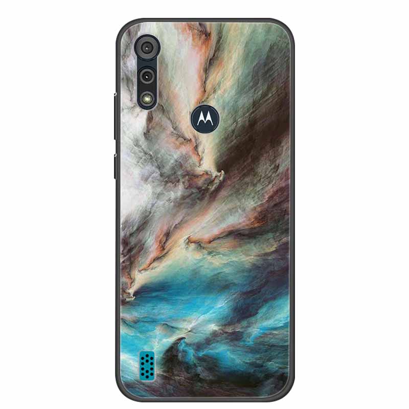 Phone Case for Motorola Moto E6i / E6s 2020 Shockproof Soft Silicone TPU Back Cover for Moto E6s 2020 E 6S 6i Cases Marble Print