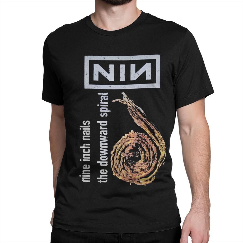 Vintage NIN Rock Band Nine Inch Nails  T-Shirts Men Women Round Neck 100% Cotton T Shirt  Short Sleeve Tees Original Tops