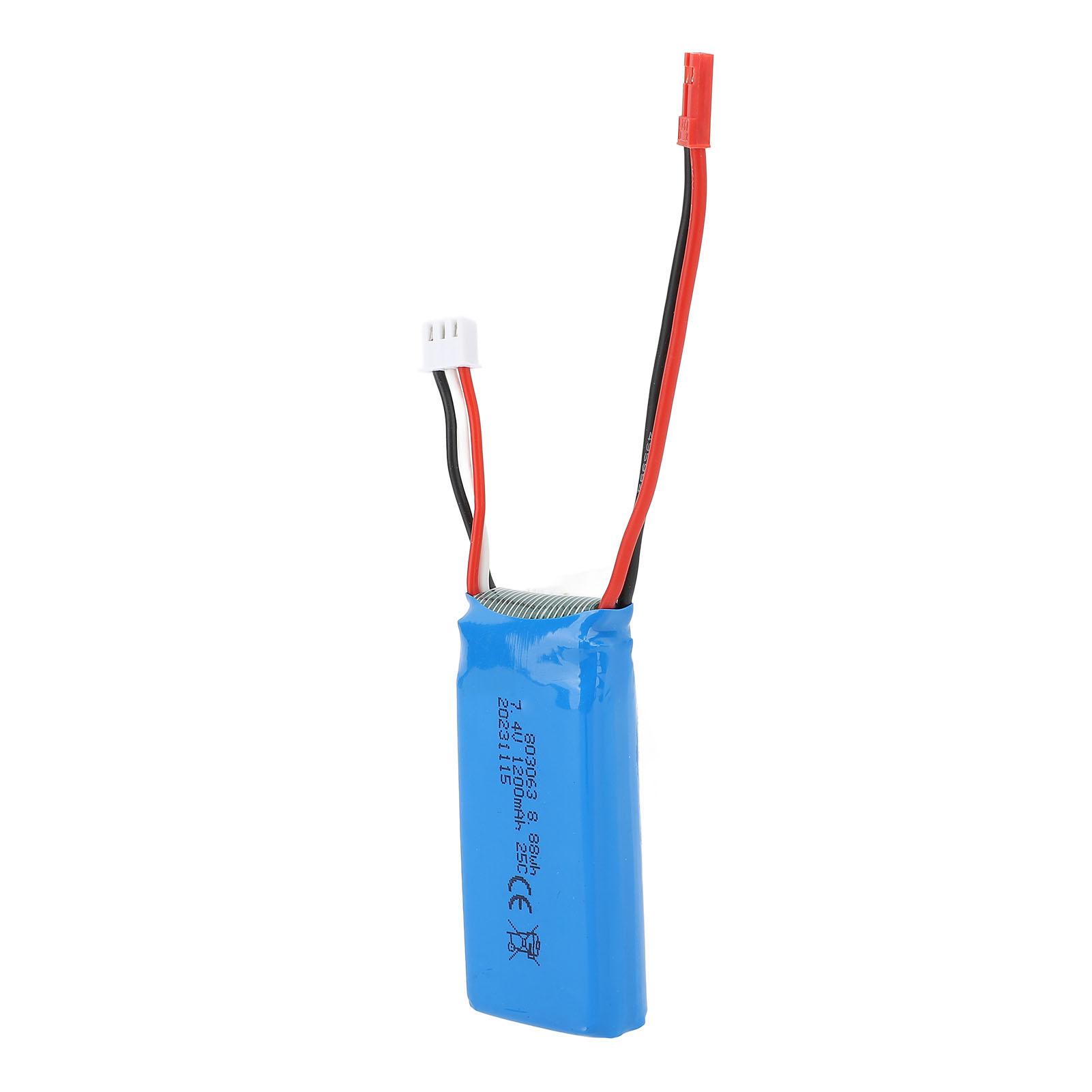 

Drone Battery Professional 7.4V 1200mAh 803063 High Magnification Drone Lithium Battery With JST Red Plug for RC Quadcopter