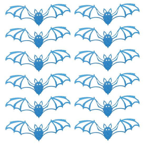 12 Pcs Halloween Bat Wall Sticker Decorations Large Hollow Out Bats Wall Decals for Wall Glass Mirror Living Room Decor