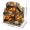 Деревянный кукольный домик 3D пазл сборная модель строительный набор производство маленькой комнаты игрушки украшение для дома спальни с мебелью светом