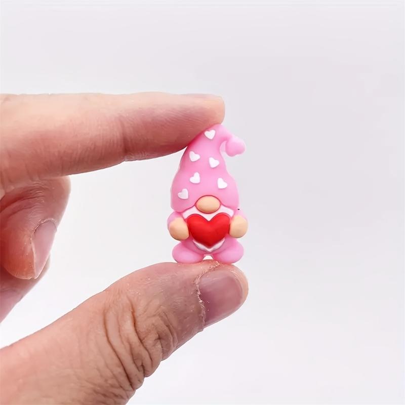 5Pieces Valentine Day Craft Beads 30mm Valentine Dwarf Silicone Beads for Bracelet Necklace Jewelry Making Art Craft