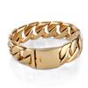 Luxury Gold Color Man Bracelet Snap Button Men's Jewelry Polished 316L Stainless Steel Men's Bracelets Bangles Mannen Armband