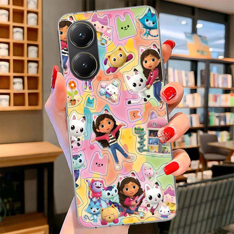 Cartoon Gabbys Dollhouse Phone Case For Xiaomi Poco F7 Ultra X7 X6 X5 Pro M7 Redmi 15C 15 13C 13 12C 12 10C 10 9A 9C 9T 9 Shell