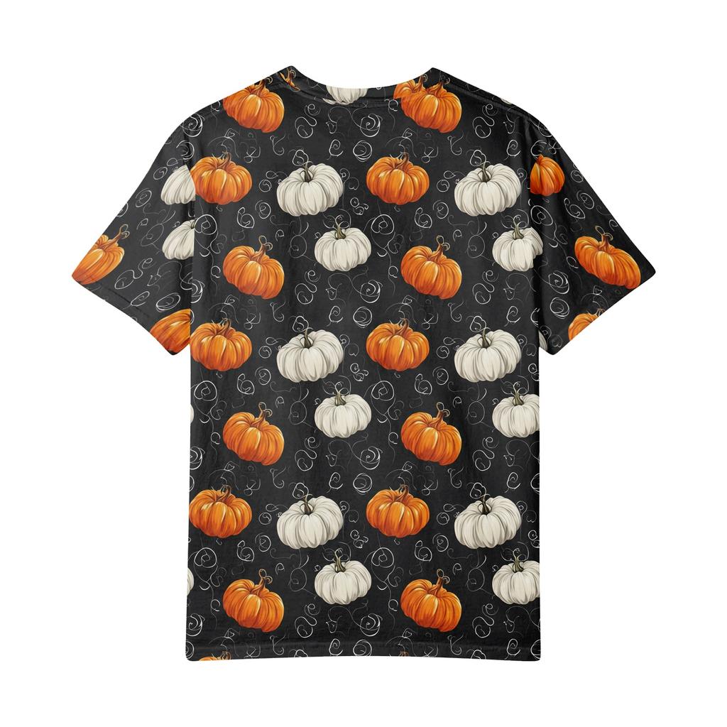 Women's V-Neck Halloween Print Lightweight Blouse for Spring and Summer