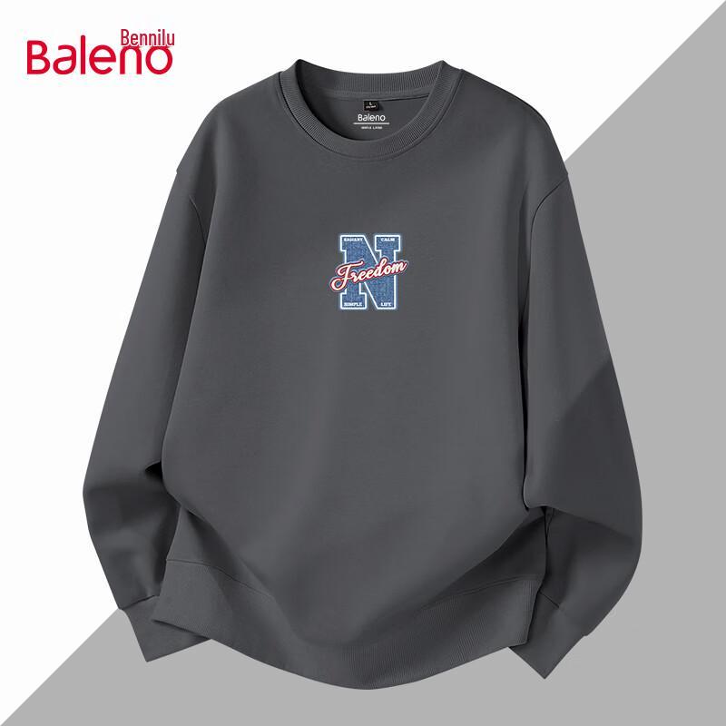 

Baleno Men s 2025 Autumn Retro Round Neck Loose Casual Sweatshirt 2XL