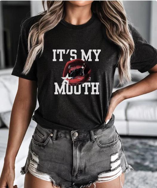 It is My Mouth Funny Motivational Inspirational Quote Soft Cotton 100% Cotton T-shirt Mens Tees Top XL