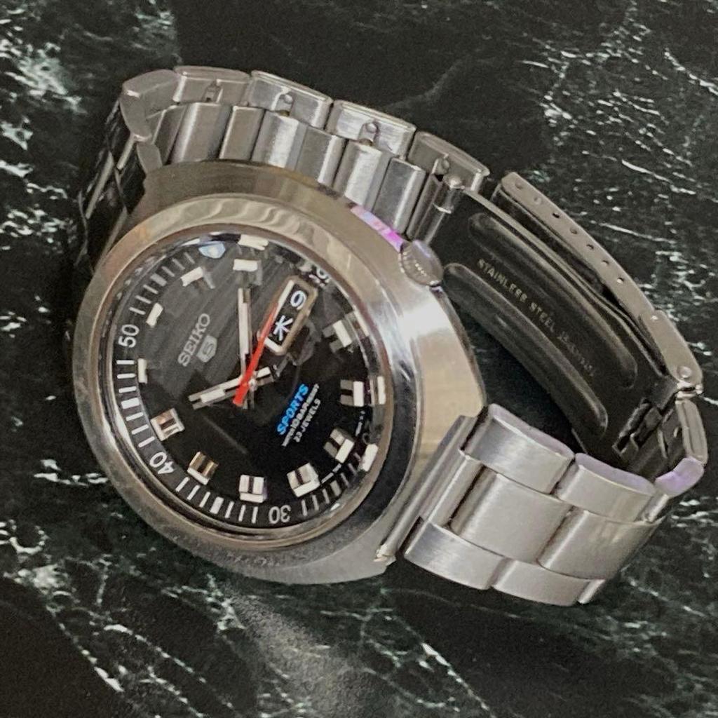 Used Rare Seiko 5 Sports Men's Automatic Watch - Working Condition