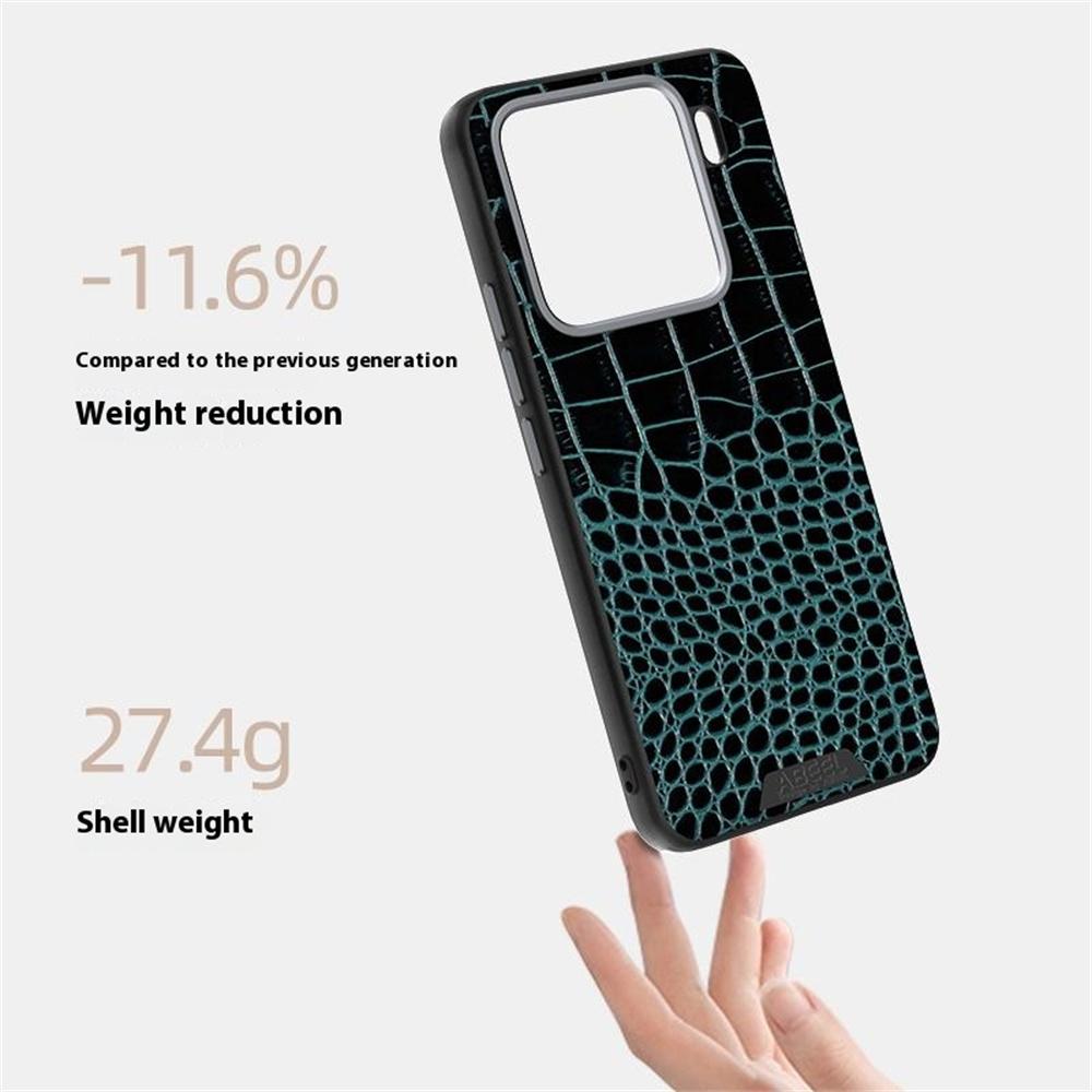 ABEEL For Xiaomi 15 Pro Magnetic Case Crocodile Texture Micro-Embossing Back Cover