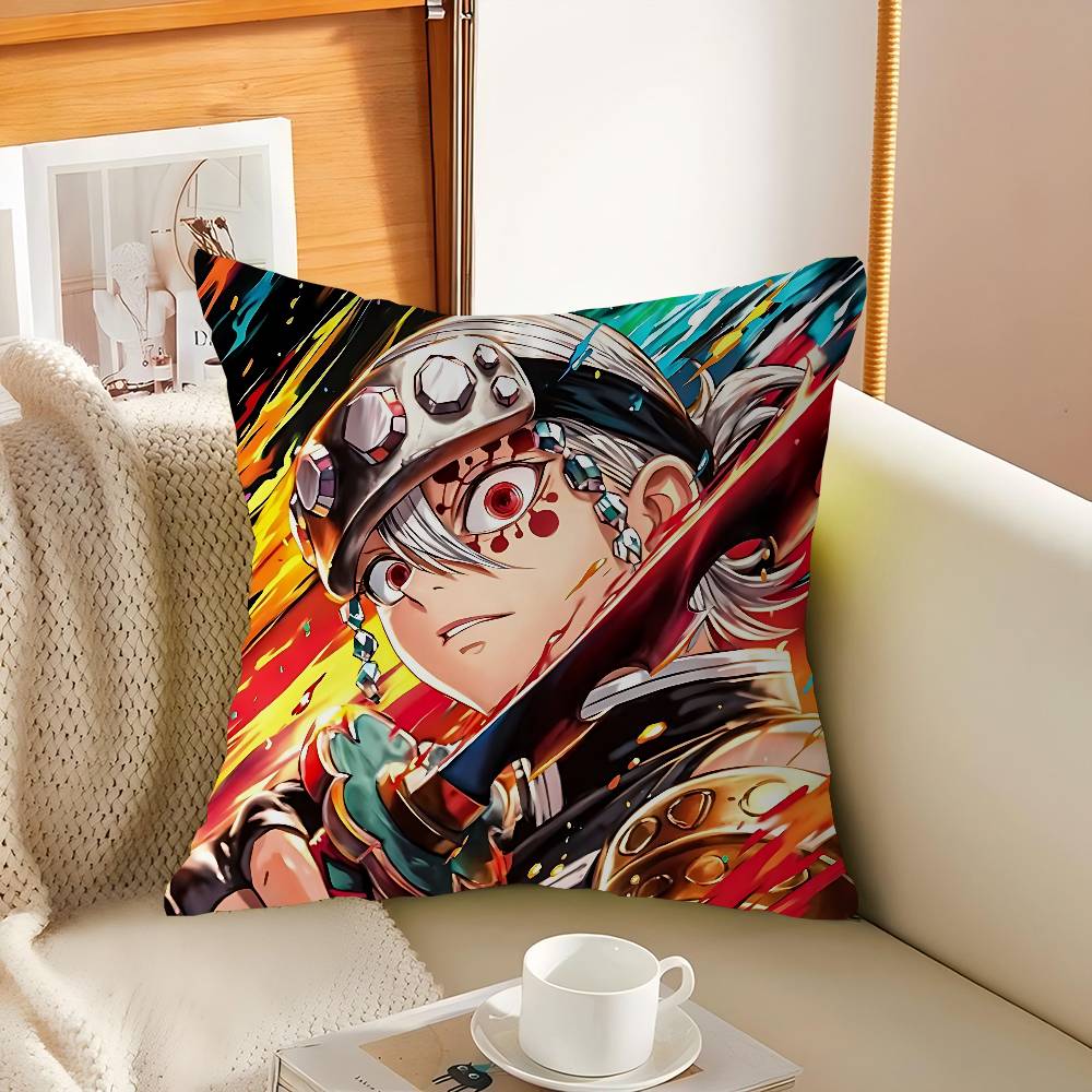 Tengen Uzui Stitch Lucky Dragon Pillow Cover Sofa Cushion Cover Home Room Decoration Children Gift