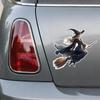 Witch on a Broom Car Stickers Waterproof Vinyl Decals Auto Body Window Bumper Decor Motorcycle Helmet Stickers TM184