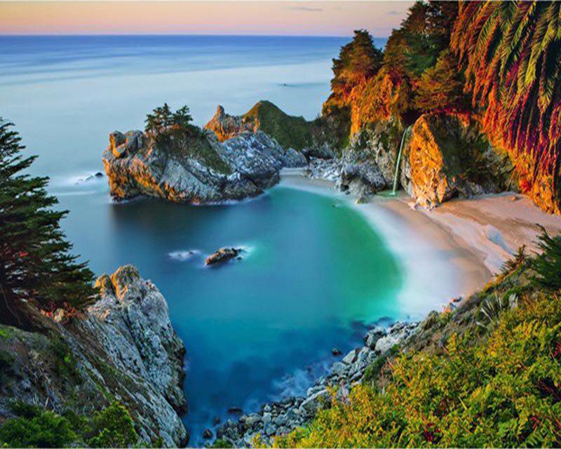 Diamond Painting Running Water Countryside Landscape Spring 5D Diamond Embroidery Cross Stitch Dog Animal Pictures of Rhinestones Mosaic Sale Wall Art