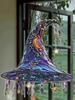 Halloween Ornaments 2d Acrylic Witch Hat Window Ornaments Hangable Stained Glass Pendant for Room Festival Indoor Birthday Tree